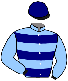 casaque portée par Demuro C. jockey du cheval de course GUALDA, information pmu ZETURF