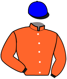 casaque portée par Devienne K. jockey du cheval de course GORDON FLASH, information pmu ZETURF
