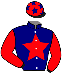 casaque portée par Gelormini G. jockey du cheval de course KLAMA DE NAVARY, information pmu ZETURF