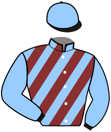 casaque portée par Barrier A. jockey du cheval de course MADE IN BOLAN, information pmu ZETURF