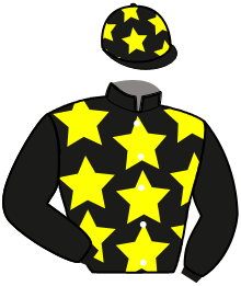 casaque portée par Raffin O. jockey du cheval de course MYA DES MONTS, information pmu ZETURF