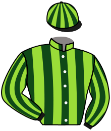 casaque portée par Colson L. jockey du cheval de course LUCKY D'AINAY, information pmu ZETURF