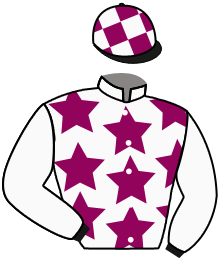 casaque portée par Moutard Jer. jockey du cheval de course OISSEL, information pmu ZETURF