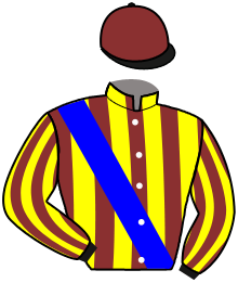 casaque portée par Boisseau L. jockey du cheval de course MAC LA TAMBOUILLE, information pmu ZETURF