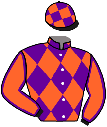 casaque portée par Flandrin B. jockey du cheval de course ARAMIS D'AZUR, information pmu ZETURF