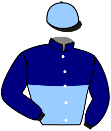 casaque portée par Schotter Mlle C. jockey du cheval de course JIVAGO DU BOIS, information pmu ZETURF