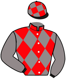 casaque portée par Beudard E. jockey du cheval de course GAMIN D'ALJY, information pmu ZETURF