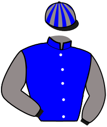 casaque portée par Lagadeuc F. jockey du cheval de course MELKIOR CASTELLE, information pmu ZETURF