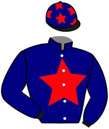 casaque portée par Krouchi M. jockey du cheval de course MIRATISSIME, information pmu ZETURF