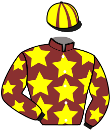 casaque portée par Saussaye V. jockey du cheval de course LOVELY CHENEVIERE, information pmu ZETURF