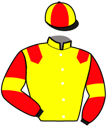 casaque portée par Castel P. jockey du cheval de course JEAN BALTHAZAR, information pmu ZETURF