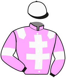 casaque portée par Larue R. Ch. jockey du cheval de course LOULOU DE MYE, information pmu ZETURF