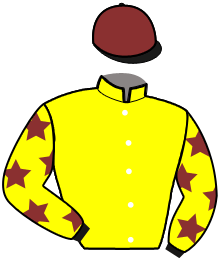 casaque portée par Thomas A. jockey du cheval de course KALINE DU JOUR, information pmu ZETURF