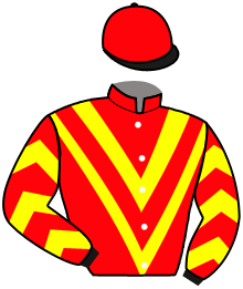 casaque portée par Boutin Hug. jockey du cheval de course BEST FIRE, information pmu ZETURF