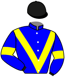 casaque portée par Massin Mlle A. jockey du cheval de course MISS ANGEL, information pmu ZETURF