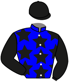 casaque portée par Boutin Hug. jockey du cheval de course LA PERLA GRIGIA, information pmu ZETURF