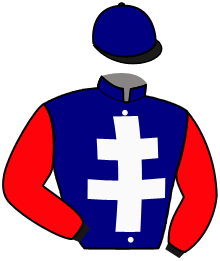 casaque portée par Gout Th. jockey du cheval de course ILLICO DE CASTELLE, information pmu ZETURF