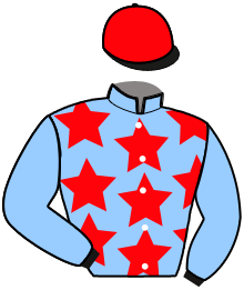 casaque portée par Mourice R. jockey du cheval de course LEADER DES APRES, information pmu ZETURF