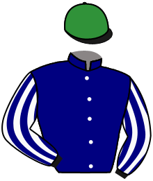 casaque portée par Manceau E. jockey du cheval de course JERICHO D'ALENE, information pmu ZETURF