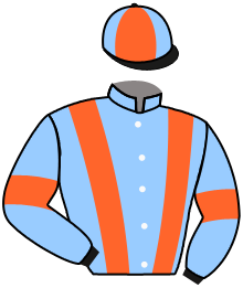 casaque portée par Renard A. jockey du cheval de course GARE AU MARIN, information pmu ZETURF