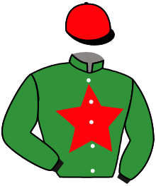 casaque portée par Lajon W. jockey du cheval de course LES FONTENELLES, information pmu ZETURF