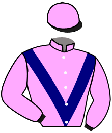 casaque portée par Poirier Mlle C. jockey du cheval de course KARNAC, information pmu ZETURF