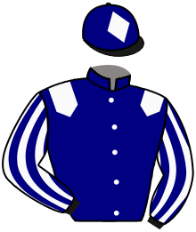 casaque portée par Spencer J.P. jockey du cheval de course CELESTIAL ORBIT, information pmu ZETURF
