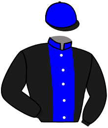casaque portée par Plommee Léo. jockey du cheval de course GOLDFIELD, information pmu ZETURF