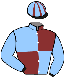 casaque portée par Rozzoni A. jockey du cheval de course KATIMINNIE BROUETS, information pmu ZETURF