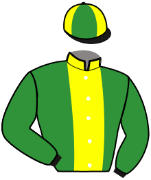 casaque portée par Mottier M. jockey du cheval de course KENTUCKY DANICA, information pmu ZETURF