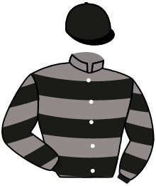 casaque portée par Grosbois Chr. jockey du cheval de course LOU MARINA, information pmu ZETURF