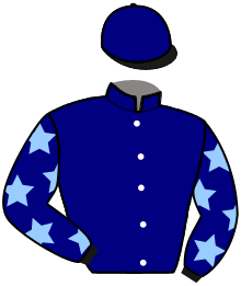 casaque portée par Lamaziere L. jockey du cheval de course GEANT SARTHOIS, information pmu ZETURF