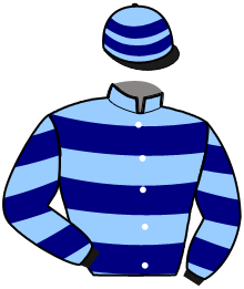 casaque portée par Duvaldestin C. jockey du cheval de course LASKA ANGELE, information pmu ZETURF