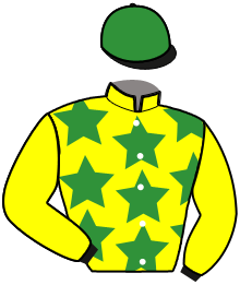 casaque portée par Martin G. jockey du cheval de course KIVIANA, information pmu ZETURF