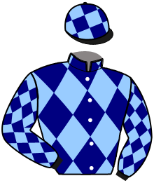casaque portée par Abrivard M. jockey du cheval de course FOREVER DE PAME, information pmu ZETURF