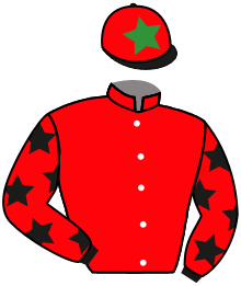 casaque portée par Barzalona M. jockey du cheval de course FLORY DU NINIAN, information pmu ZETURF
