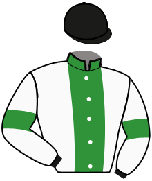 casaque portée par Pou Pou G. A. jockey du cheval de course MARIBEL MAGNIFIQUE, information pmu ZETURF