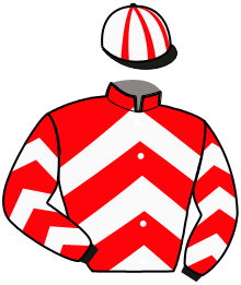 casaque portée par Laboutique S. jockey du cheval de course ILLARIA MADRIK, information pmu ZETURF