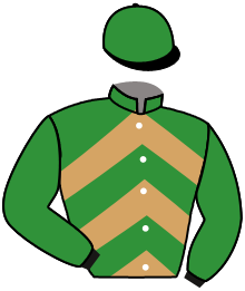 casaque portée par Veron F. jockey du cheval de course AL RASSOUL, information pmu ZETURF