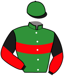 casaque portée par Gelormini G. jockey du cheval de course DEMETRIO, information pmu ZETURF