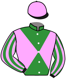 casaque portée par Barzalona M. jockey du cheval de course SHIRIBETSU, information pmu ZETURF