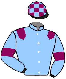 casaque portée par Guyon M. jockey du cheval de course IBERIA, information pmu ZETURF