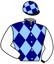 casaque portée par Menges Mme P. jockey du cheval de course PARABAK, information pmu ZETURF