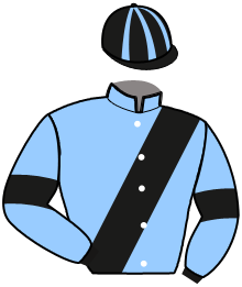 casaque portée par Jublot L. jockey du cheval de course ISTRALANDE, information pmu ZETURF