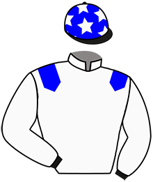 casaque portée par Abrivard M. jockey du cheval de course LA DIVINE ECUS, information pmu ZETURF