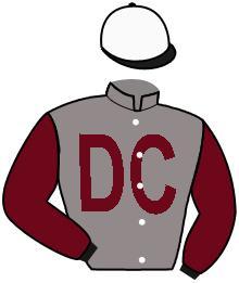 casaque portée par Verva L. jockey du cheval de course KHAN DE VAUVERT, information pmu ZETURF