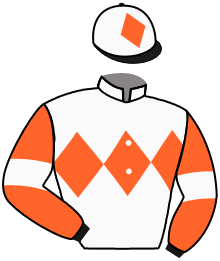 casaque portée par Seguy V. jockey du cheval de course MOTUS DE L'AIGLE, information pmu ZETURF