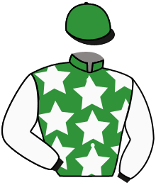 casaque portée par Sanchez Gar. jockey du cheval de course JAWHARA, information pmu ZETURF