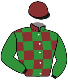 casaque portée par Peltier T. jockey du cheval de course LUCKY NUMBER, information pmu ZETURF