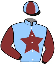 casaque portée par Beaucamp Mme A. jockey du cheval de course INDIANA BUROISE, information pmu ZETURF